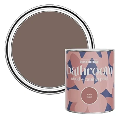 Image of Rust Oleum Brown Moisture Resistant Bathroom Wood and Cabinet Paint in Satin Finish Rivers Edge 750ml