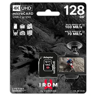 Image of GOODRAM IRDM 128GB M3AA Micro Card UHS I U3 + Adapter