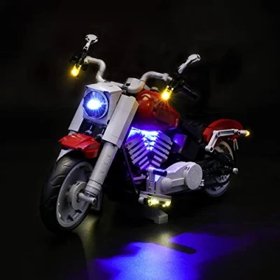 Image of GEAMENT Upgraded Version LED Light Kit Compatible with LEGO Harley Davidson Fat Boy for 10269 Creator Expert Model (Building Set Not Included)