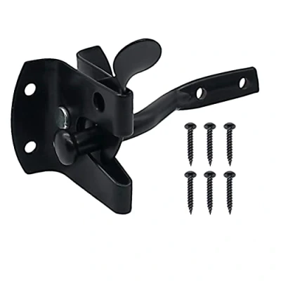 Image of Auto Gate Latch Padlockable Catch Black