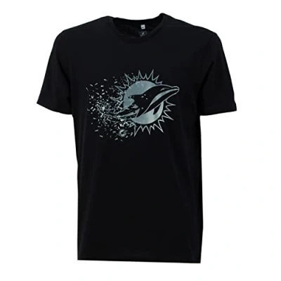Image of Fanatics NFL Miami Dolphins Shatter Graphic T Shirt Black Color Black, Size XL