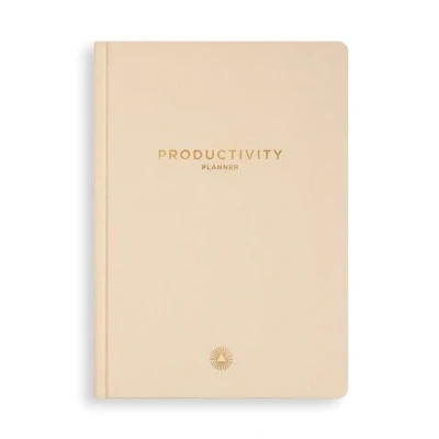 Image of Intelligent Change 3 Month Productivity Planner, Tools for Time Management and Mindfulness, Daily To Do List, A5 Undated Quarterly Beige (Beige)