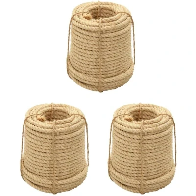 Image of vidaXL Sisal Ropes 3 pcs 20 mm