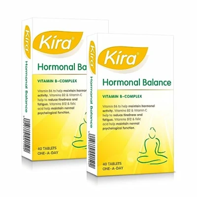 Image of Kira hormonal Balance 80 Film Coated Tablets Vitamin B Complex, C and folic Acid for Women, Mental Performance Energy Levels
