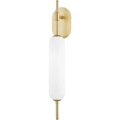 Image of Miley 1 Light Wall Sconce Aged Brass