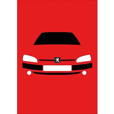 Image of Peugeot 106 GTI Retro Motor Company Greeting Card