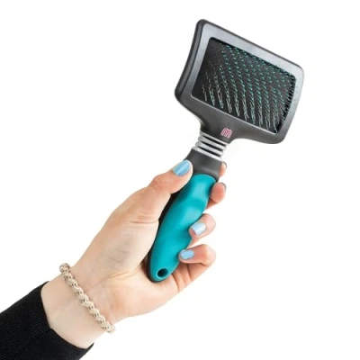 Image of Mikki Dog, Cat, Puppy, Kitten Grooming Ball Pin Slicker Brush For Knot, Tangles Med Lrg Pets Large