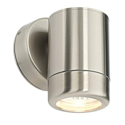 Image of Atlantis Outdoor Coastal Wall Down IP65 7W Marine Grade Brushed Stainless Steel Dimmable GU10