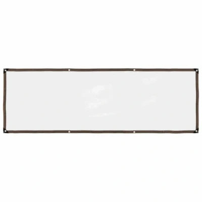 Image of vidaxl clear tarpaulin with eyelets 1x3 m polyethylene water resistant tarp, transparent cover for outdoor furniture
