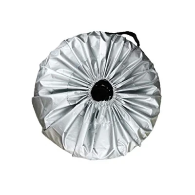 Image of Tyre Cover Case Tire Storage Bags Car Silver Cloth Spare Carry For Cars Wheel Protection Covers 4 Season