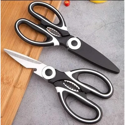 Image of Glamified Kitchen Scissors Stainless Steel Sharp Blades with TPR Grip Multipurpose Heavy Duty for Meat, Chicken, Fish, Vegetables, and Herbs