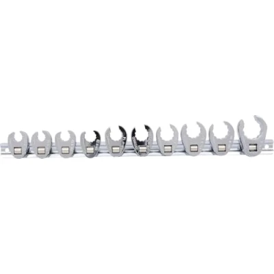 Image of KS Tools 913.3900 3/8&quot; 12 point crawfoot wrench set, 10 pcs 22mm