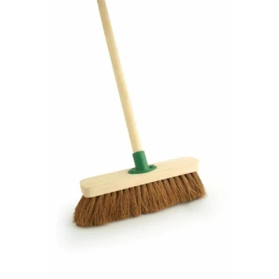 Image of Bentley 103631 SPC/F01BKT/C4 12 inch Soft Coco Broom with Handle and Bracket, Multi Color