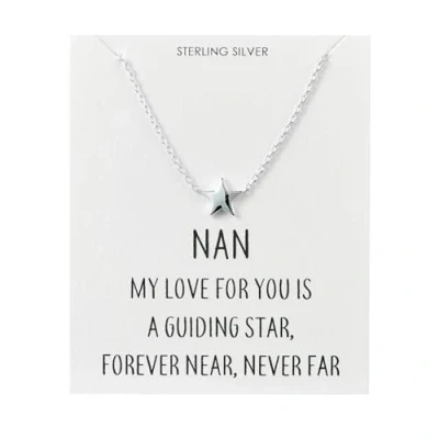 Image of Philip Jones Sterling Silver Nan Quote Star Necklace