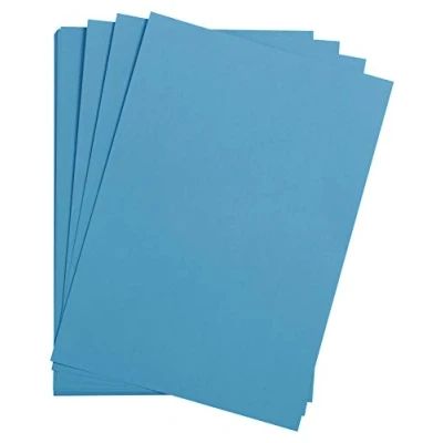 Image of Clairefontaine Ref 975258C Maya Smooth Coloured Drawing Card (Pack of 25 Sheets) 185gsm A4 (29.7 x 21cm) Blue Colour Deep Dyed, Acid Free, pH Neutral