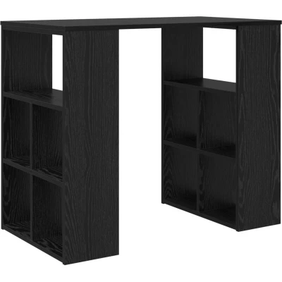 Image of vidaXL Writing Desk Black Oak Particle board Standard Size