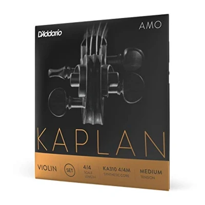 Image of D&#039;Addario Kaplan Amo Violin Strings Full Set KA310 4/4M 4/4 Scale, Medium Tension