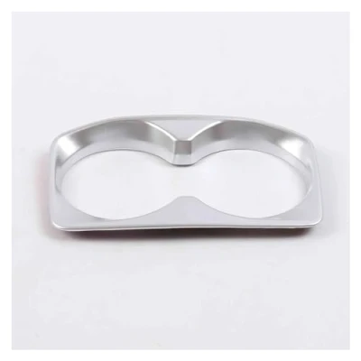 Image of SPANN Car Drink Water Cup Holder Frame Chrome For Peugeot 3008 GT 5008 2017 2018 2019 2020 2021 2022 Interior Accessories Carbon Fiber Cover Trim (Size : Abs silver)