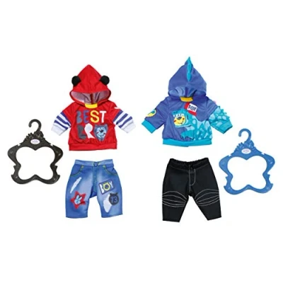Image of BABY born 828199 Boy Outfit 43 cm for Toddlers 3 Years &amp; Up Easy Small Hands Includes with Hoodie, Trousers Hangers