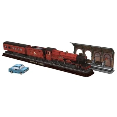 Image of University Games 7635 Harry Potter Hogwarts Express Set 3D Puzzle, Brown
