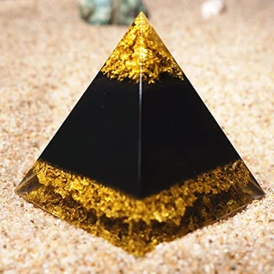 Image of Orgonite Pyramid Crystal Reiki Healing Meditation EMF Protection Orgone