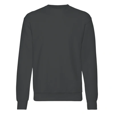 Image of Fruit of the Loom Mens Set In Belcoro Yarn Sweatshirt (Light Graphite) Grey Size Medium