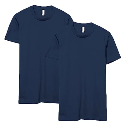 Image of American Apparel Unisex Fine Jersey T Shirt,Style G2001,Multipack, Sea Blue (2 Pack), L