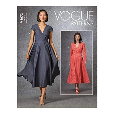 Image of Vogue Pattern V1672E5 Misses&#039; Dress E5 (14 16 18 20 22), Paper, Various