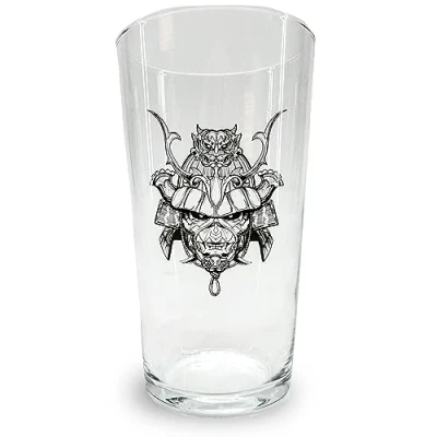 Image of Iron Maiden Pint Glass Senjutsu Band Logo Official Boxed One Size