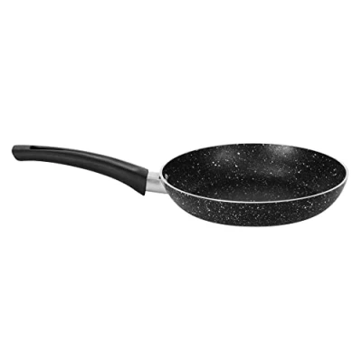 Image of Bartan 26cm Super Frying Pan, 3 Ply Marble Non Stick Coating, Aluminium, Suitable for Induction Cookers/Stoves, Cool Touch Bakelite Handle