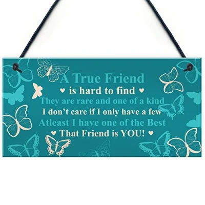 Image of RED OCEAN For Friend Birthday Christmas Best Plaque Friendship Sign Keepsake