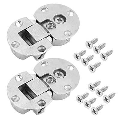 Image of Hinges, 2 Pieces Door Hinges Cabinet 90 Degree Adjustable Back Flap Hinge Table Drop Cupboard Hidden Flat