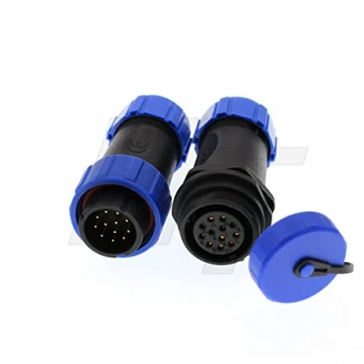 Image of HangTon HE21 12 Pin Male Female Cable Plug Socket LED Light Waterproof Circular Aviation Quick Disconnect Connector
