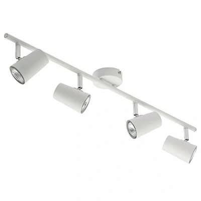 Image of LITECRAFT Chobham Spotlight Bar Adjustable GU10 Ceiling Light (White, 4 Light)