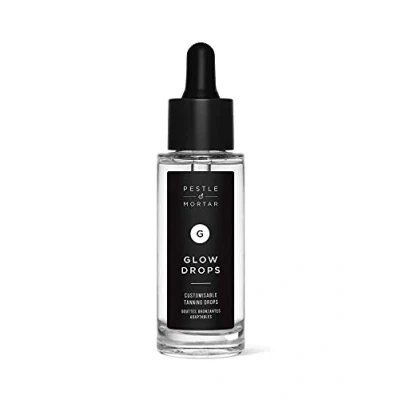 Image of Pestle &amp; Mortar Glow Drops Fake Tan Self with Hyaluronic Acid, Customisable Face Tan, Non Comedogenic, Cruelty Free Vegan 30ml
