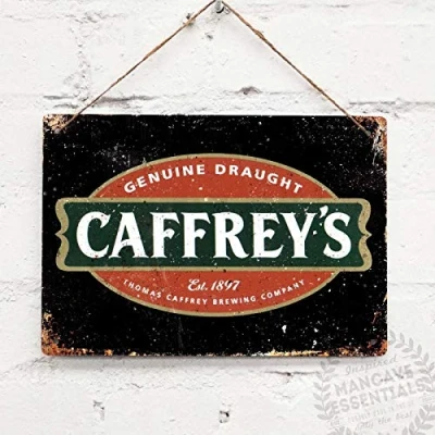 Image of Caffrey&#039;s Irish Ale Beer Vintage Tin Sign Metal Decor Wall 8x12 inches