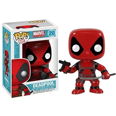 Image of Funko Marvel POP! Vinyl Deadpool With Gun and Sword Collectable Figure Gift Idea Official Merchandise Toys for Kids &amp; Adults Comic Books Fans Model Collectors Display