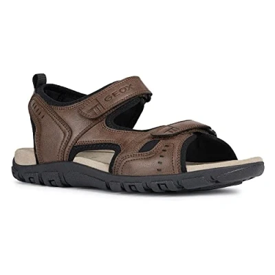 Image of Geox Men&#039;s Uomo Sandal Strada A Sport, Coffee, 6.5 UK