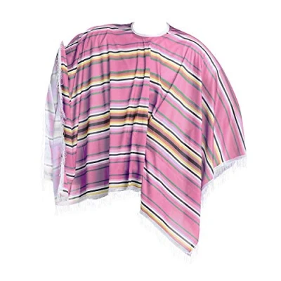 Image of Zac&#039;s Alter Ego Fancy Dress 80cm Multicolour Mexican Bandit Poncho Colour Options Available