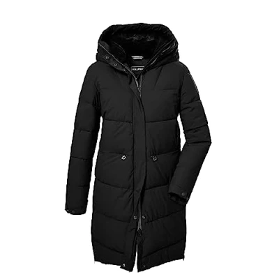 Image of Killtec Women&#039;s Kow 16 Wmn Qltd Prk Quilted Parka in Down Look with Hood