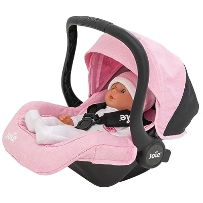 Image of Joie Junior I GEMM Dolls Car Seat Comfort Carry Along Chair Baby Doll Travel with Storage Integrated Strap Fits up to 45cm Prams, Pushchairs and Accessories Ages 3+
