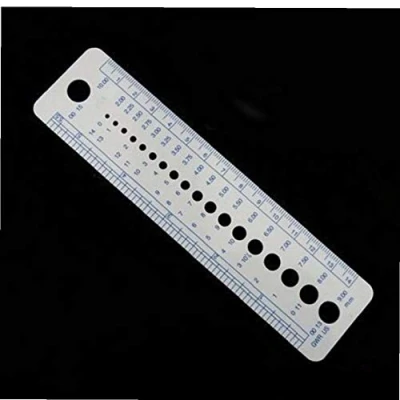 Image of 1pc Sweater Needle Ruler Plastic Knitting Sizer Sewing Accessories Tools Gauge Measure Tool