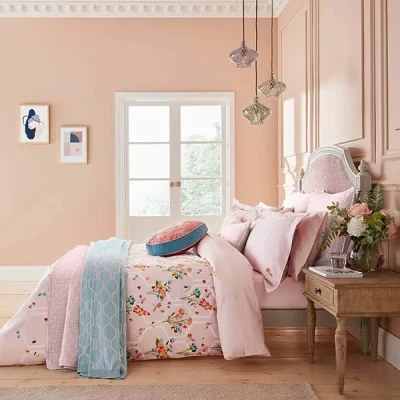 Image of Ted Baker Peppermint Duvet Cover Set Double Soft Pink