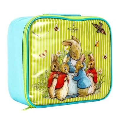 Image of Zawadi Global Peter Rabbit Rectangular Insulated Lunch Box Bag for Boys and Girls, Perfect Size Packing Hot or Cold Snacks School Travel, BPA Free