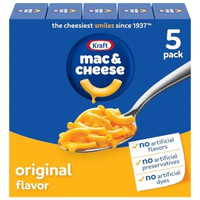 Image of Kraft Mac &amp; Cheese 7.25 Oz, 5 Ct