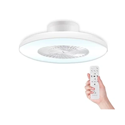 Image of BEPER P206VEN650 Ceiling Fan with Light and Remote Control, 60 cm 3 Colour LED Light, Timer, Silent Night Mode