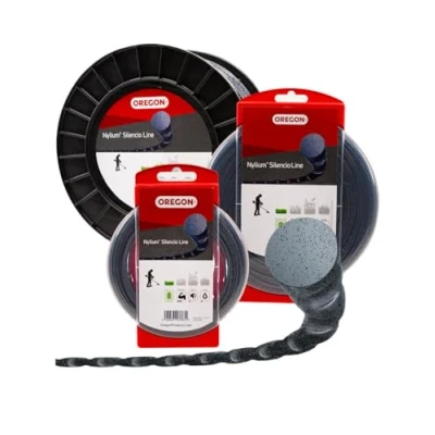 Image of Oregon Nylium Silencio Strimmer Line, Round Profile Replacement Cord for Battery Powered Garden Trimmer Tools, 2.7mm, 140m Long Spool (800016)