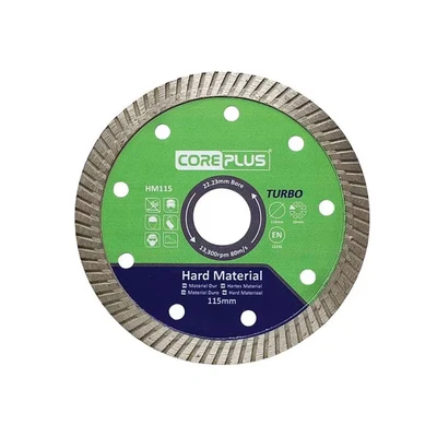 Image of CorePlus Hard Material Turbo Diamond Blade 115mm x B22.23mm (4.5in)