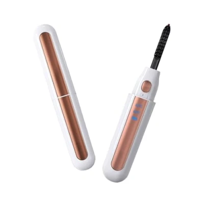 Image of Heated Eyelash Curler, Portable Makeup Electric Curling, Professional Eye Lash Curler for Beauty Styling Curling Tools Women(White)