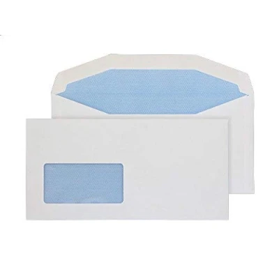 Image of Envelopes DL+ Gummed 39x93mm Window White 90gsm Pack 1000 (PBENV17)